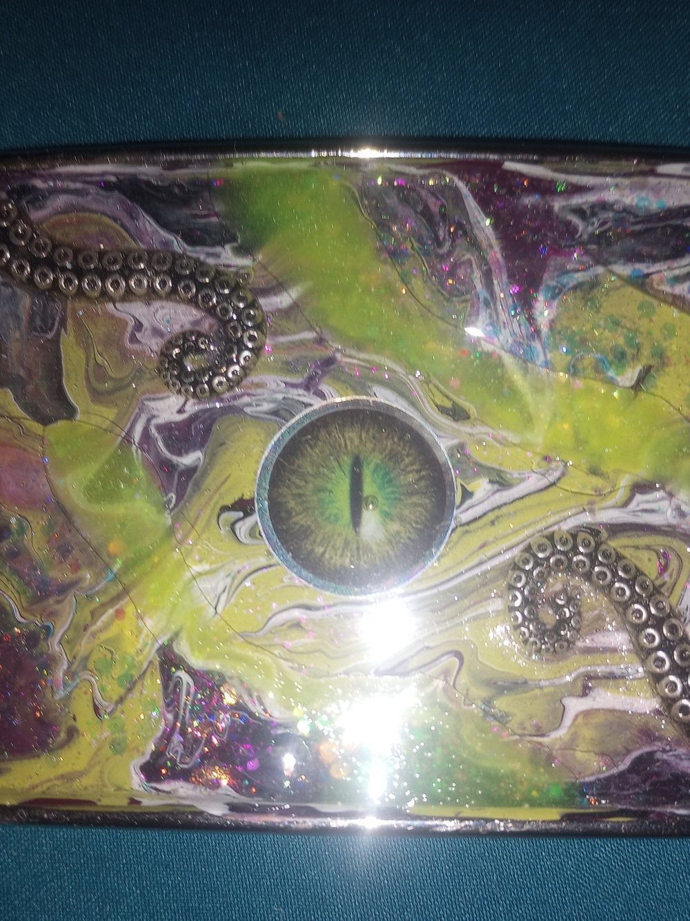 Men/Women's Green Eye Artistic Resin Belt Buckle - Unbranded